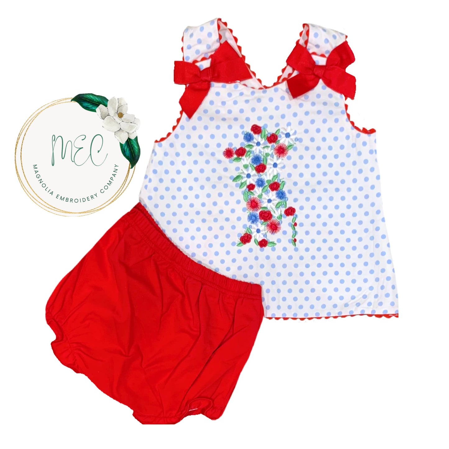 Customizable Polka Dot Bloomer Set