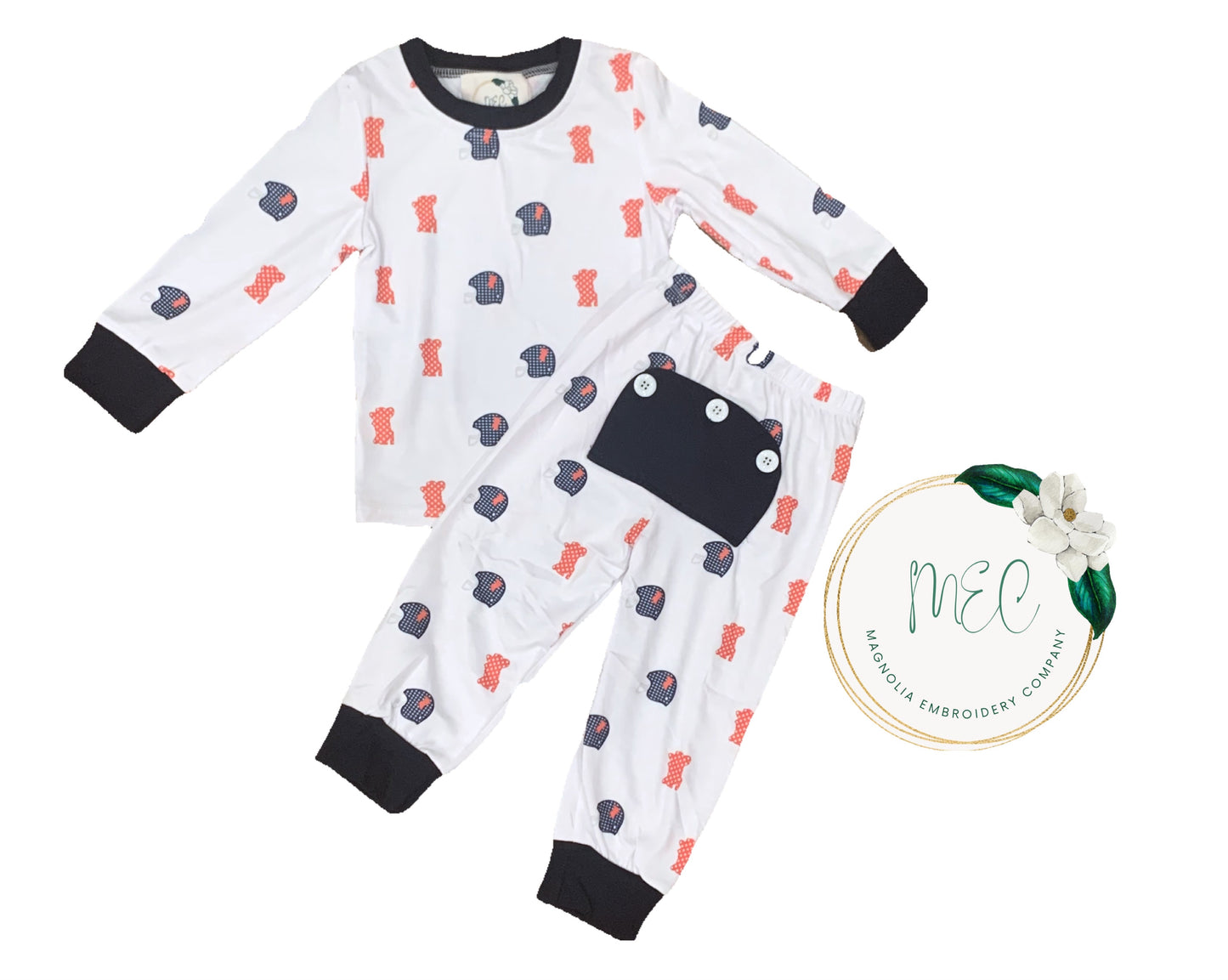 Ole Miss 2pc Boys Pajamas - Navy