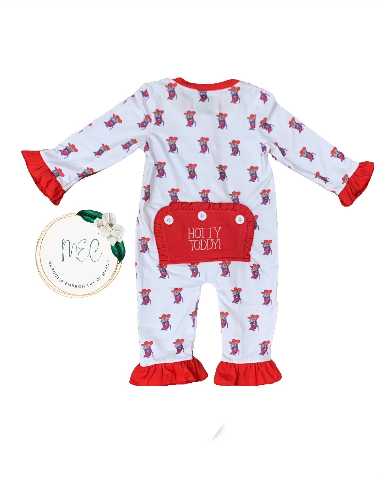 Ole Miss 1pc Girls Sleeper - Red