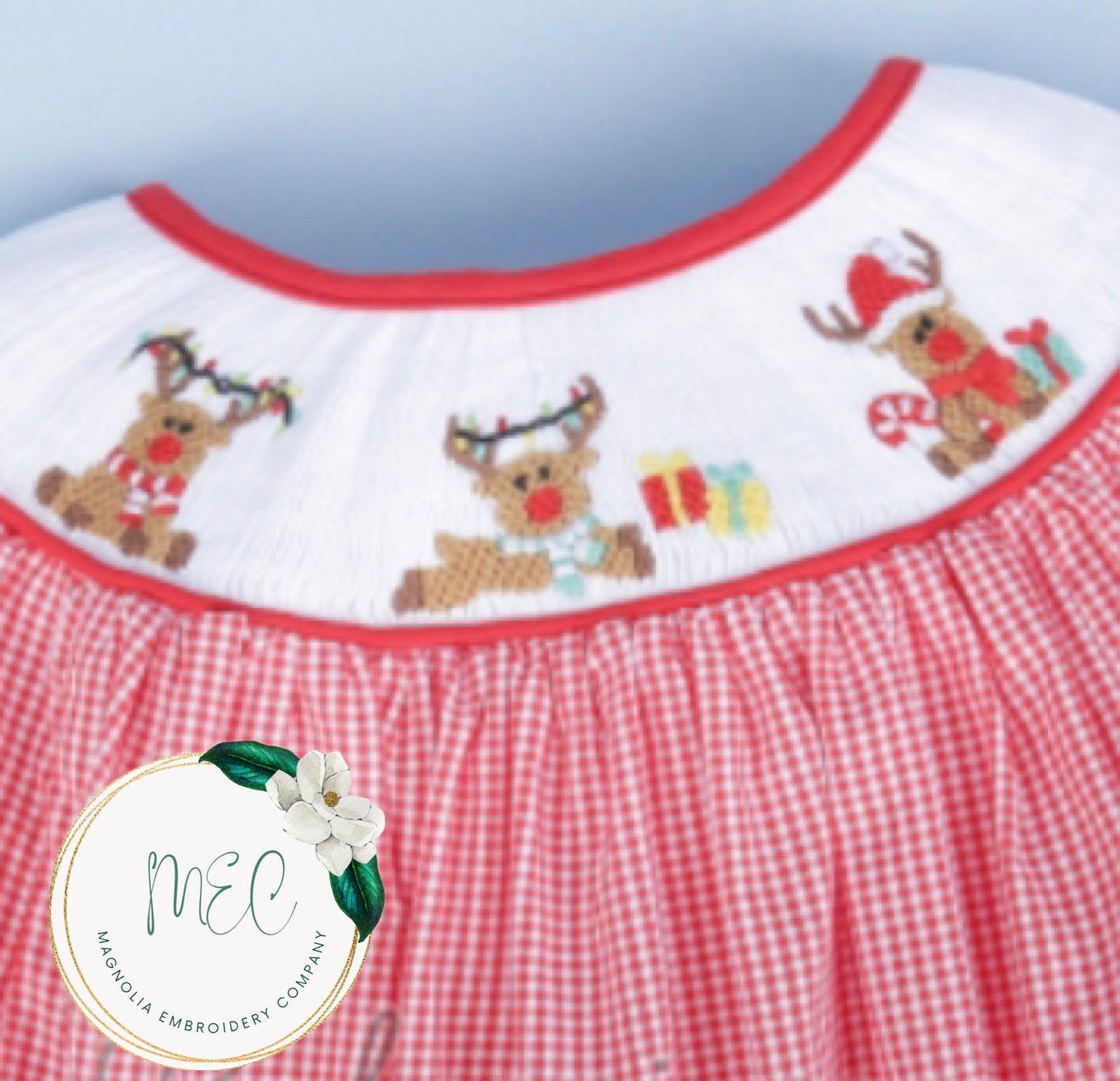 Smocked Bishop Reindeer Bubble