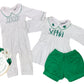 Bitty Dot Girls Short Set - Green