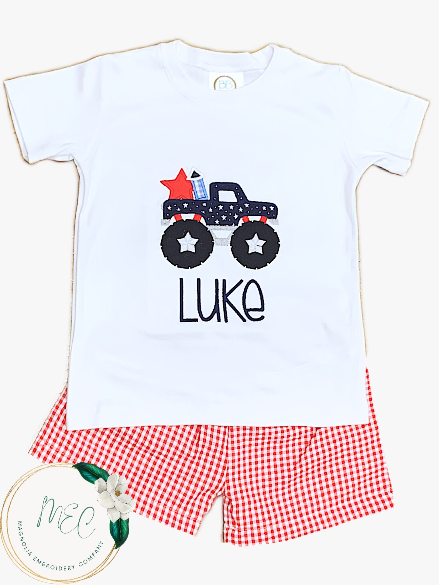 Boys Short Sleeve Tee - Appliqué Design