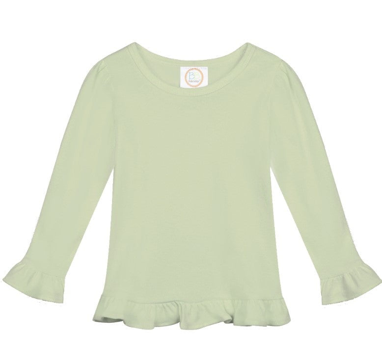 Toddler Girls Appliquéd Ruffle Long Sleeve Tee