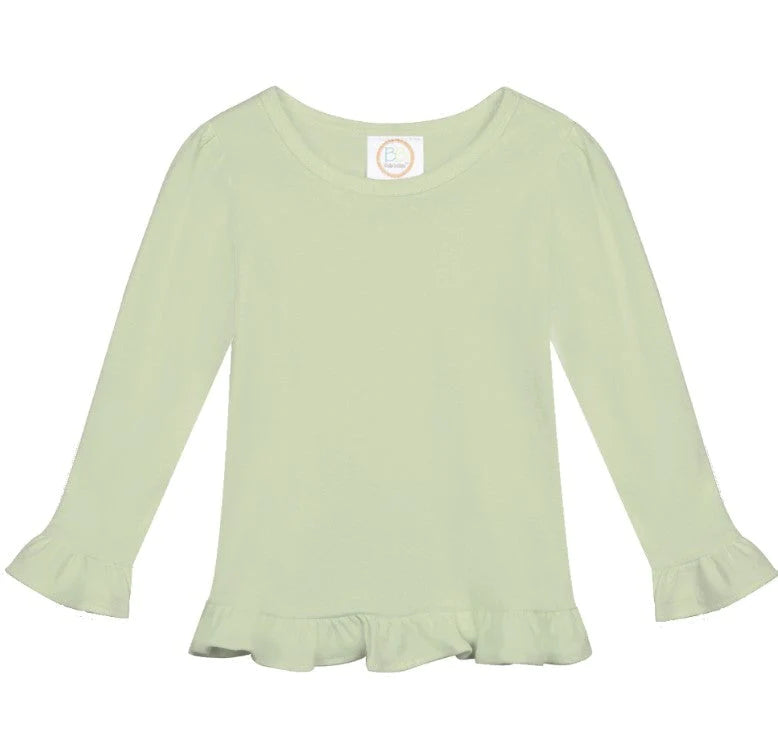 Toddler Girls Embroidered Ruffle Long Sleeve Tee