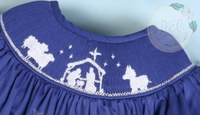 Smocked Nativity Scene Bubble