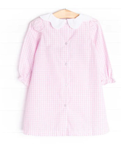 Customizable Pink Windowpane Dress