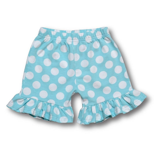 Girls Polkadot Ruffle Shorts