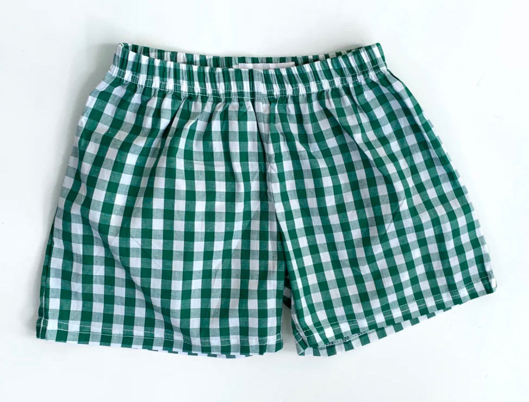 Boys Cotton Gingham Shorts