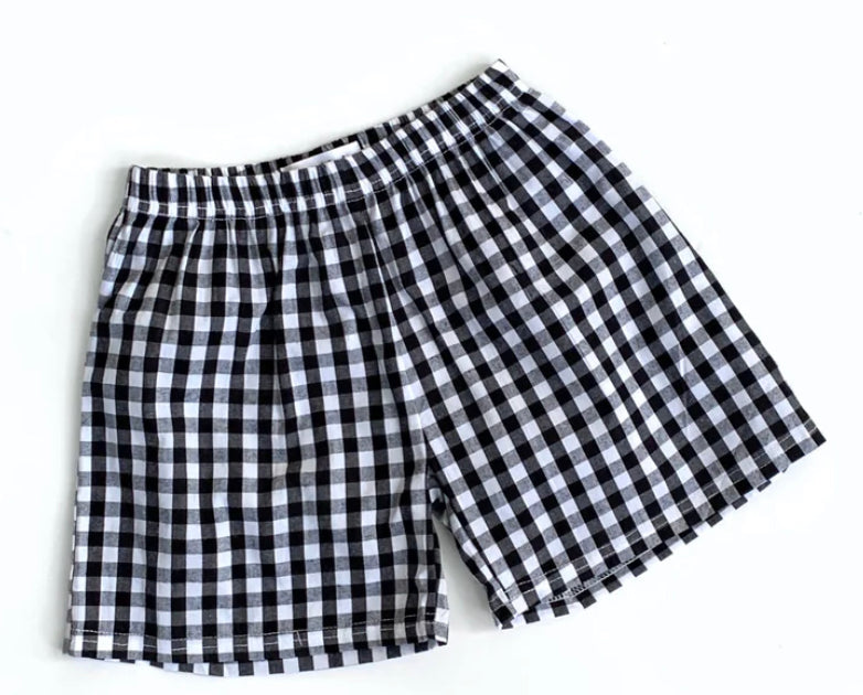 Boys Cotton Gingham Shorts