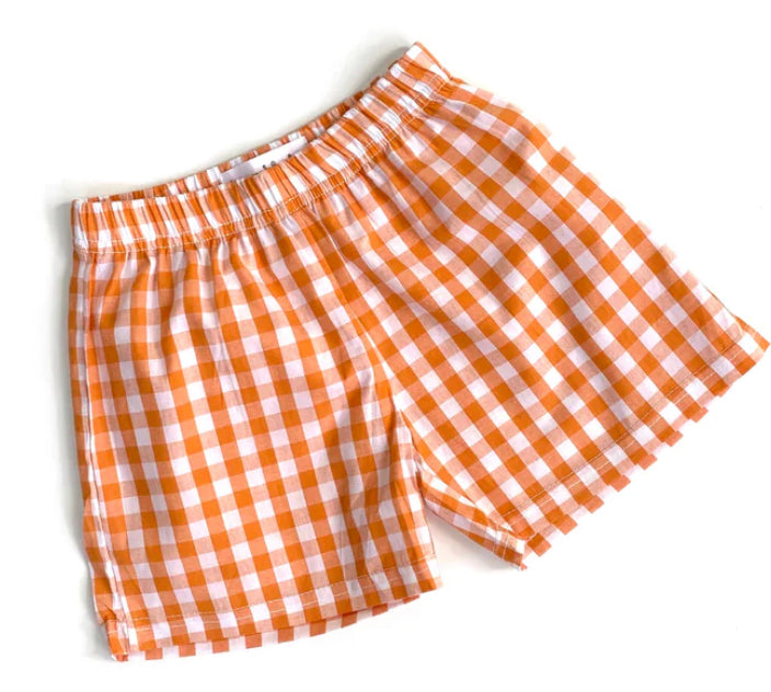 Boys Cotton Gingham Shorts