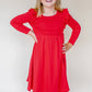 Long Sleeve Twirl Empire Waist Dress