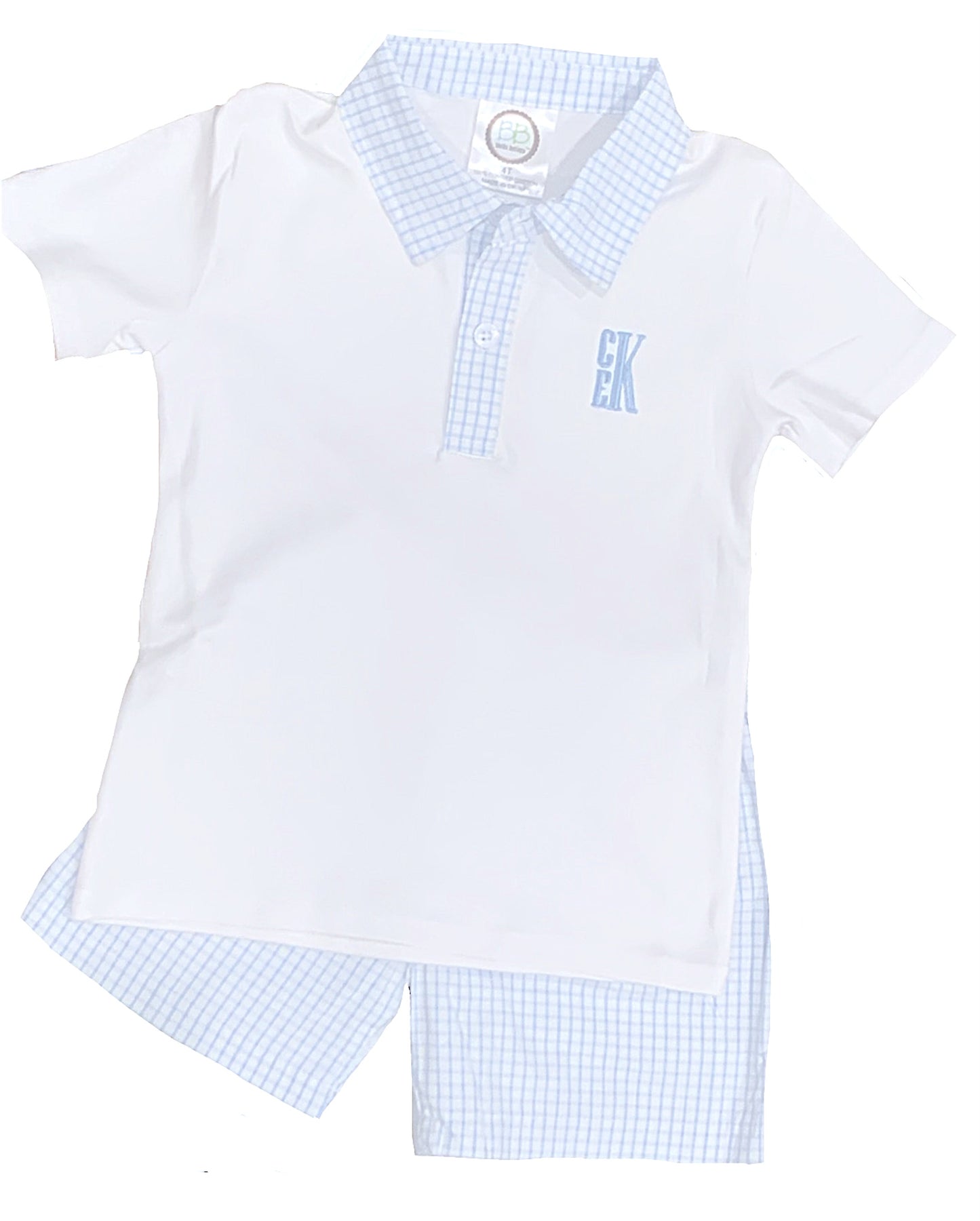 Boys Monogrammed Short Set