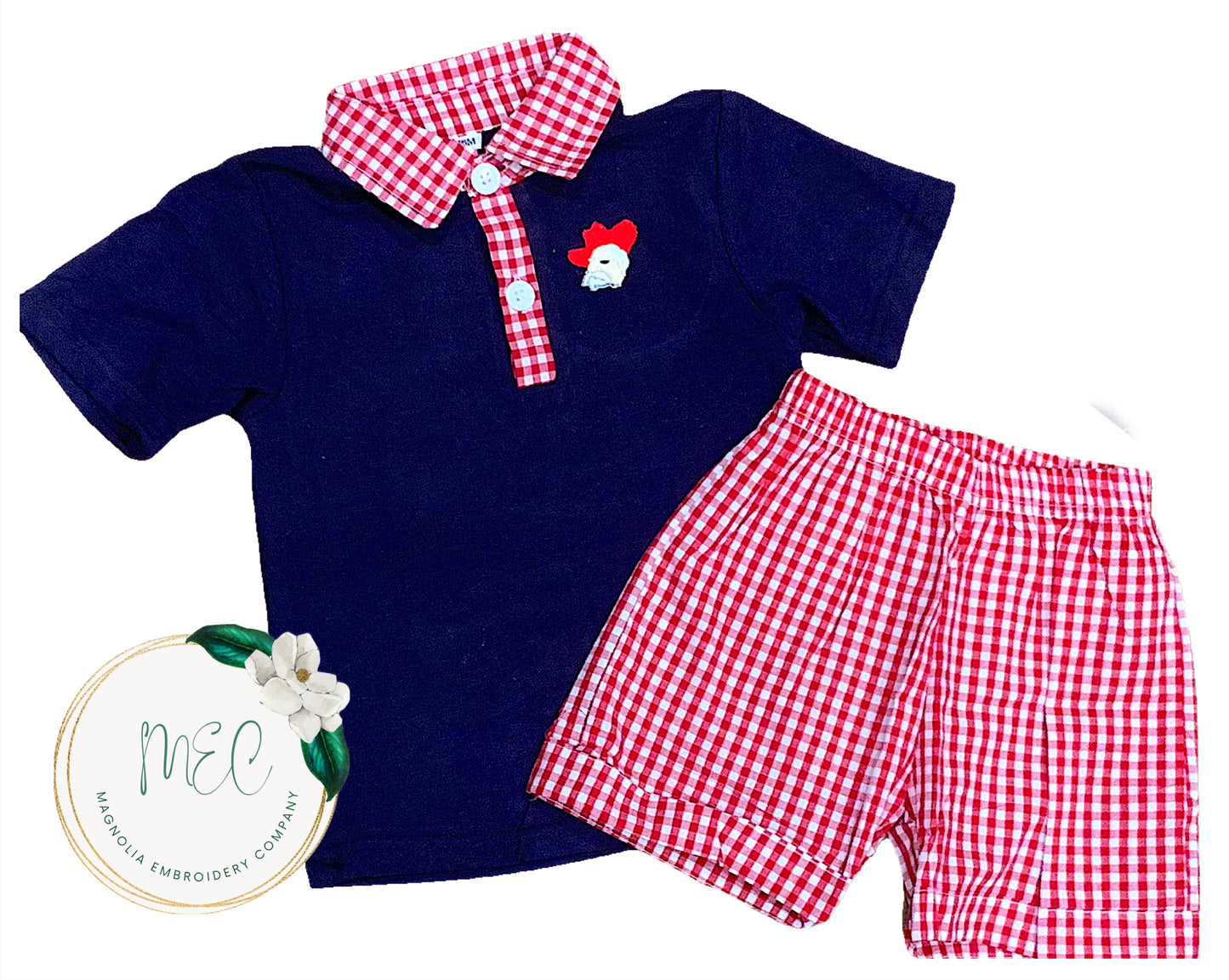 Boys Monogrammed Short Set