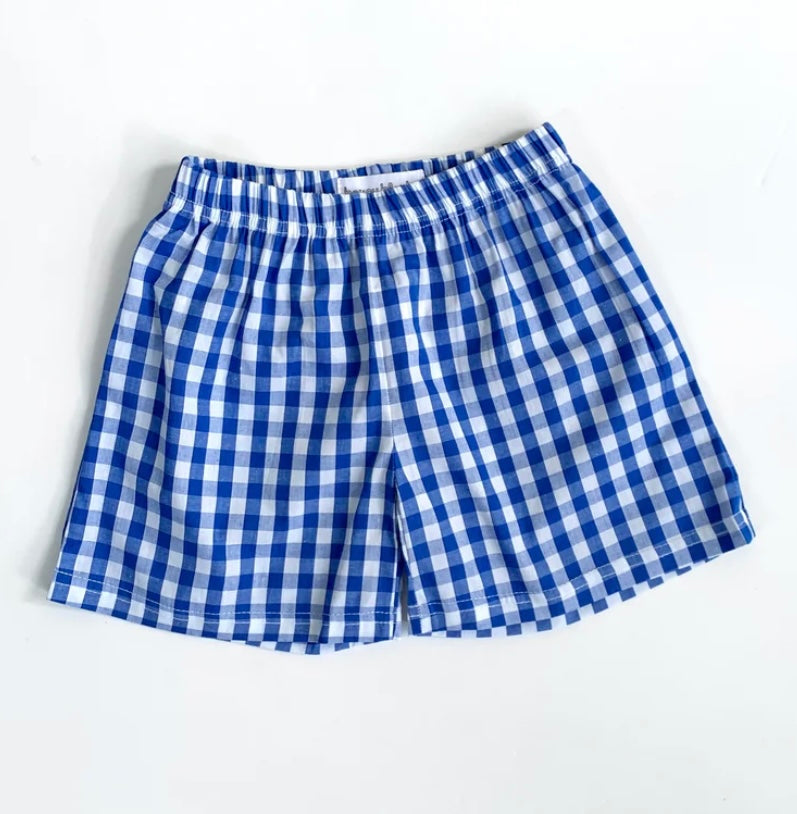 Boys Cotton Gingham Shorts